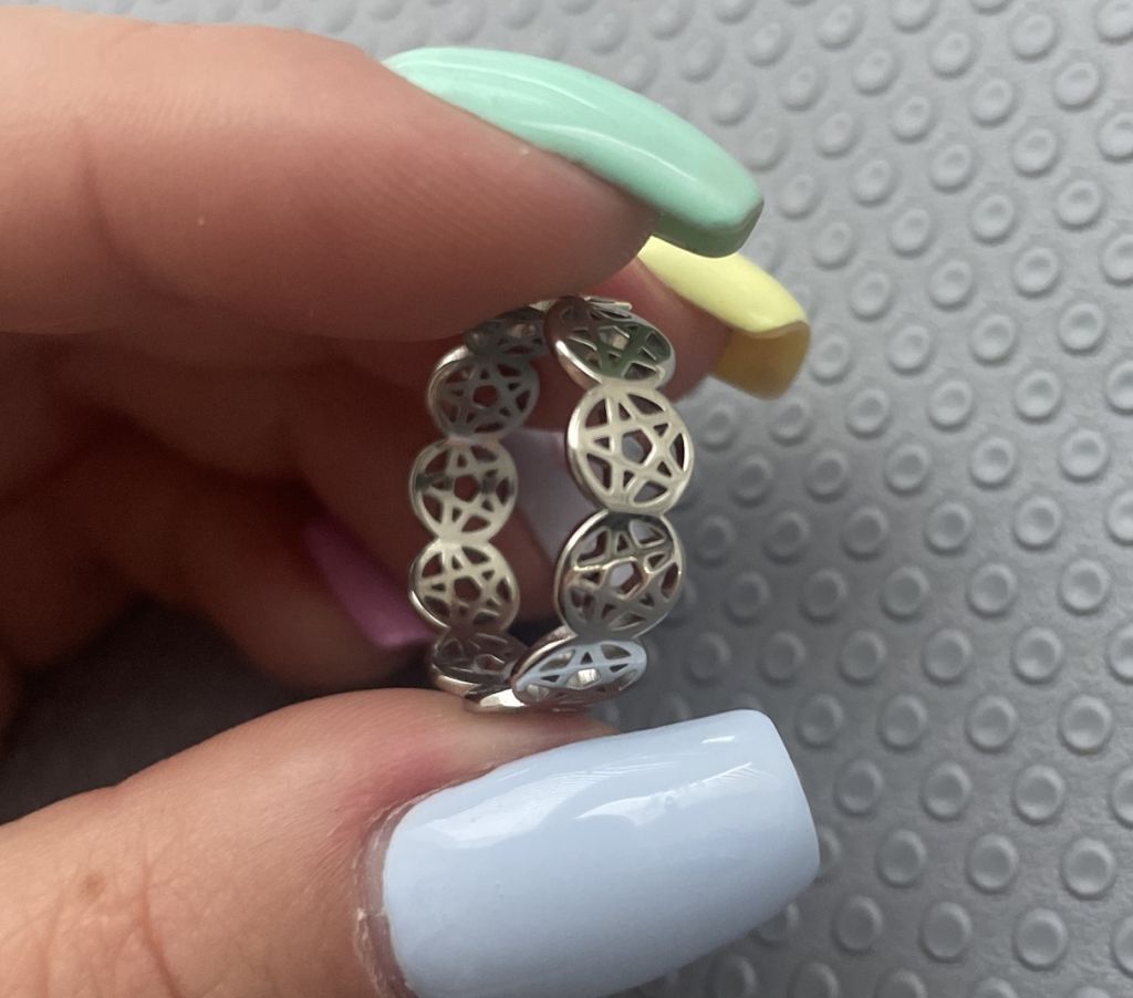 Bague pentagramme en acier inoxydable