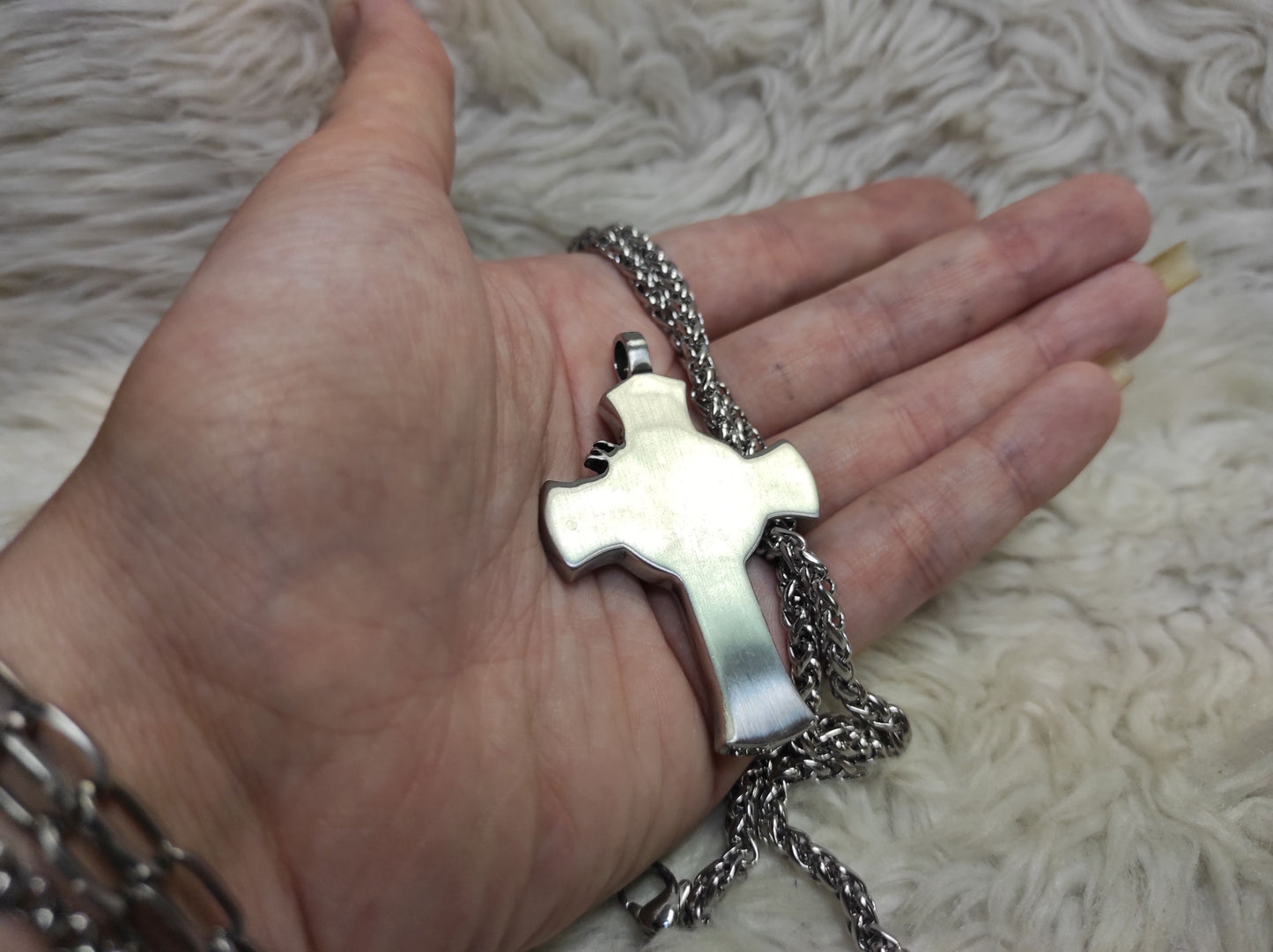 Stainless steel Jesus Christ cross