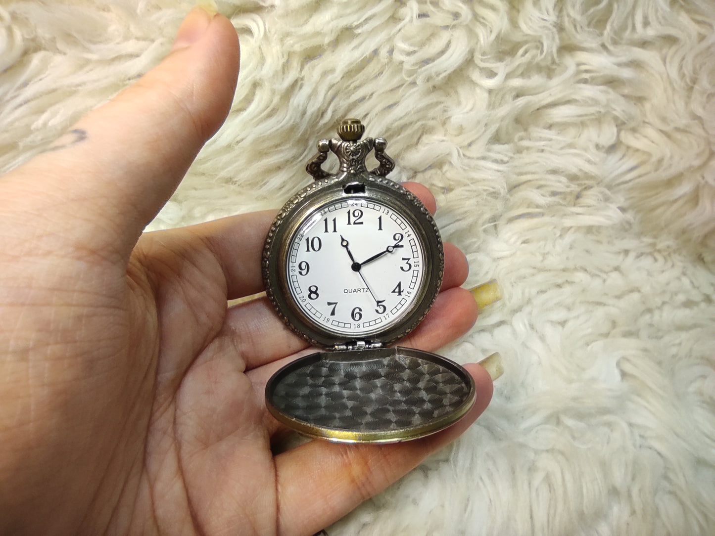 Copper pocket watch Owl