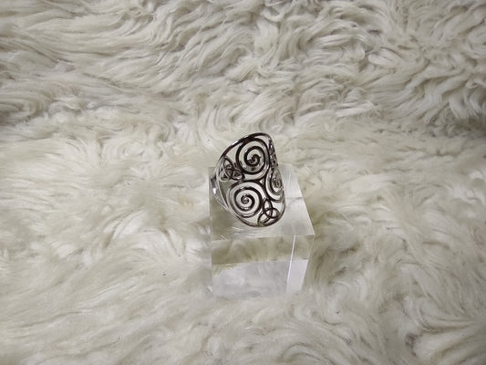 Stainless steel triskelion ring