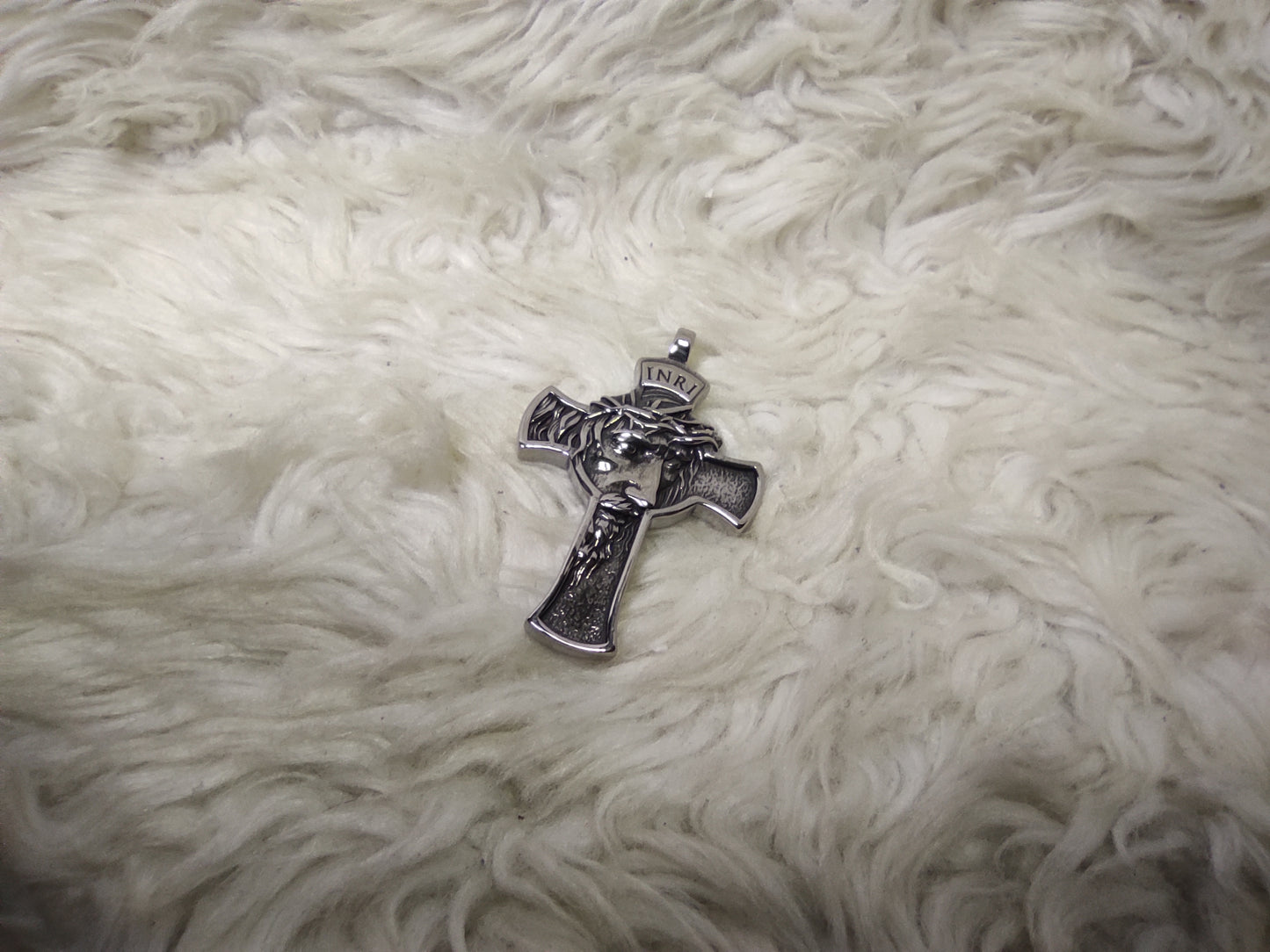 Stainless steel Jesus Christ cross