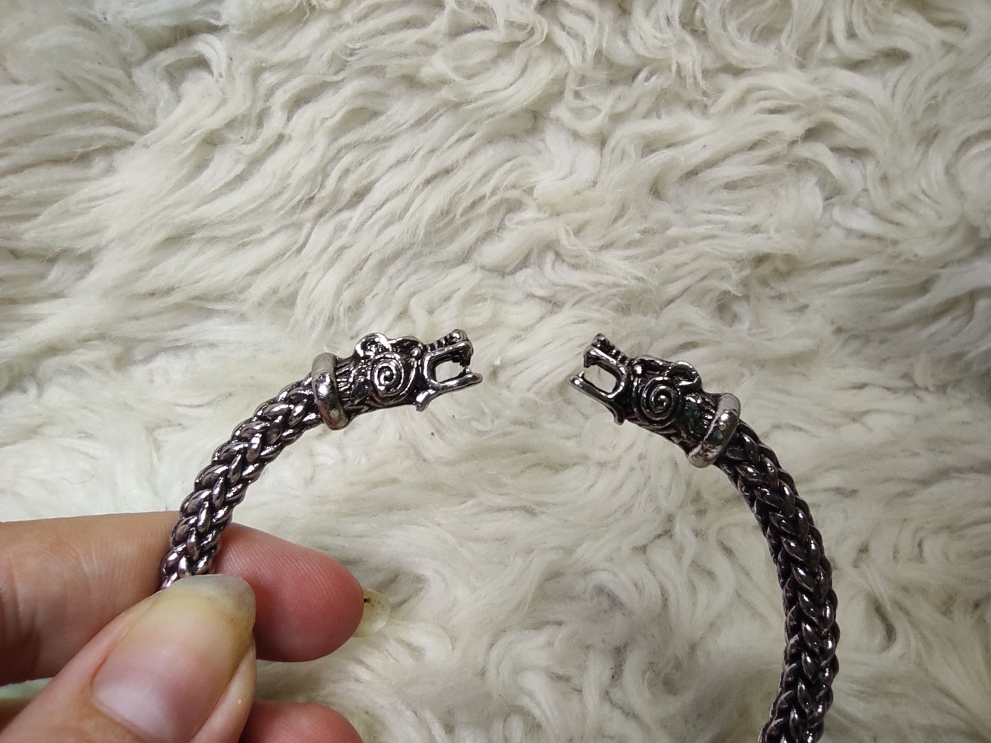 Viking bracelet dragon heads