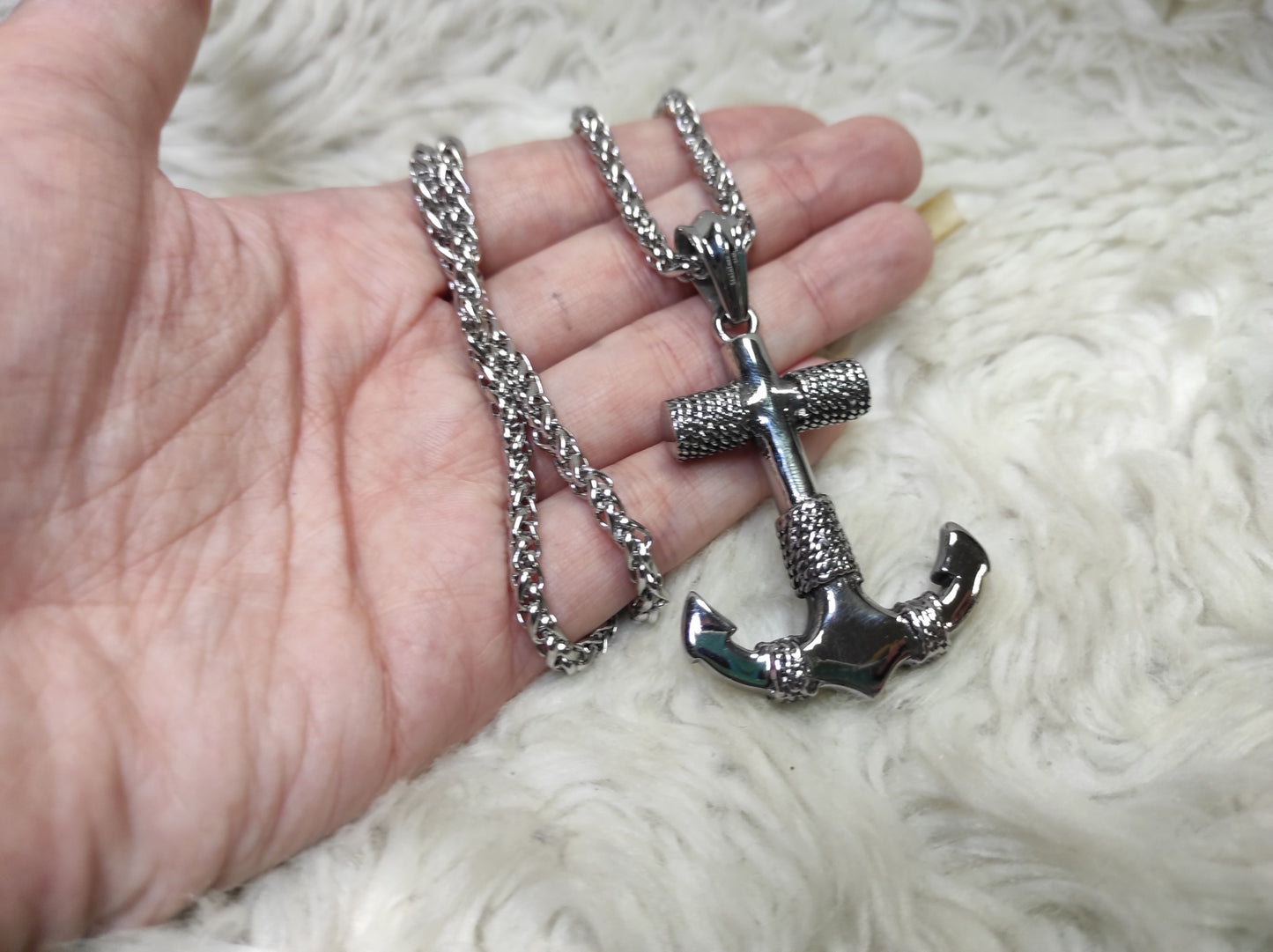 Stainless Steel Anchor Amulet