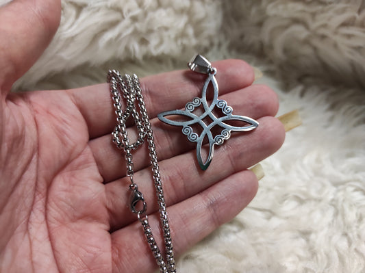 The witch's knot with decoration silver